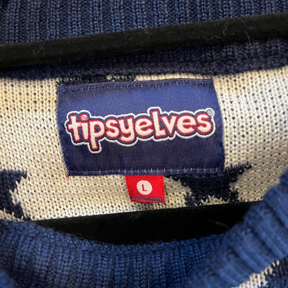 🇺🇸EUC Tipsy Elves Men’s patriotic flag crewneck Sweater size Large. - Picture 6 of 6